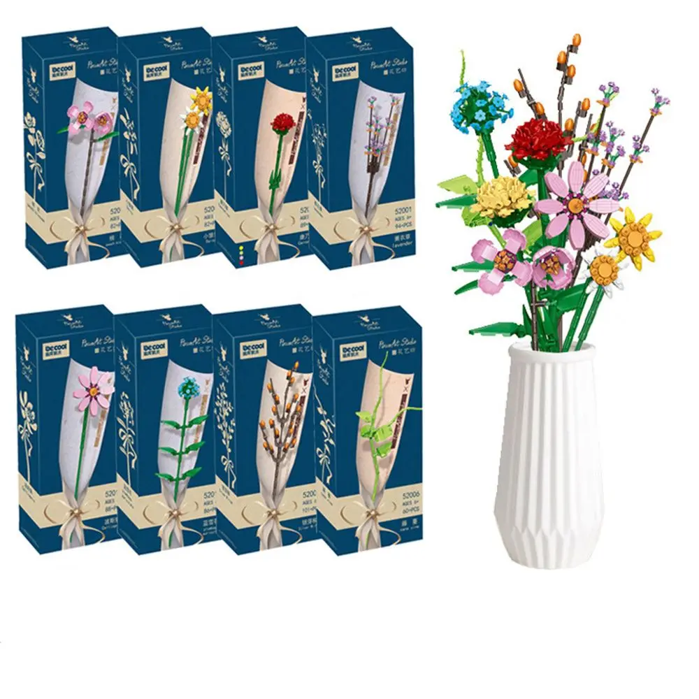 

Новые Строительные блоки «сделай сам», вечная сеть, красный цвет, кирпичи, роза, цветок, игрушка, букет цветов