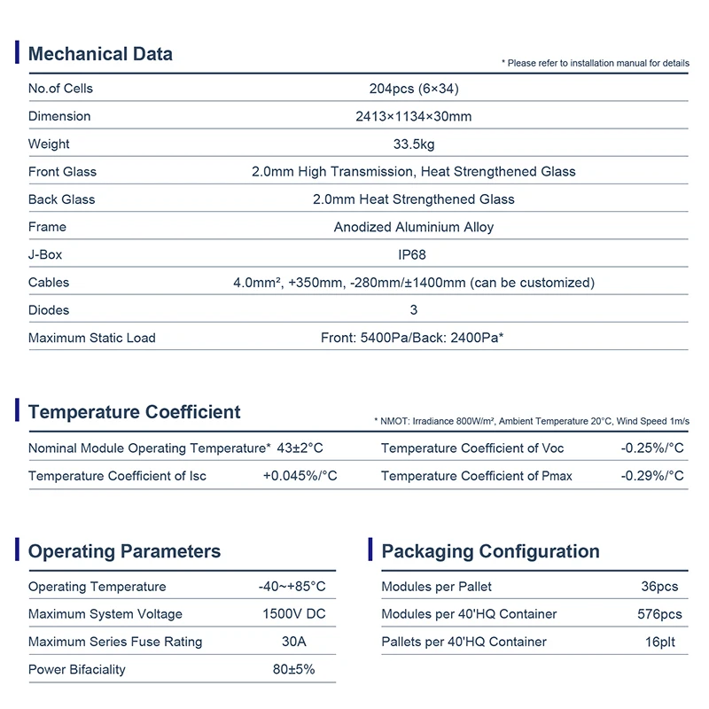 YINGFA 610 Вт - 635 Солнечная панель N-типа Двойной стеклянный модуль Солнечные панели