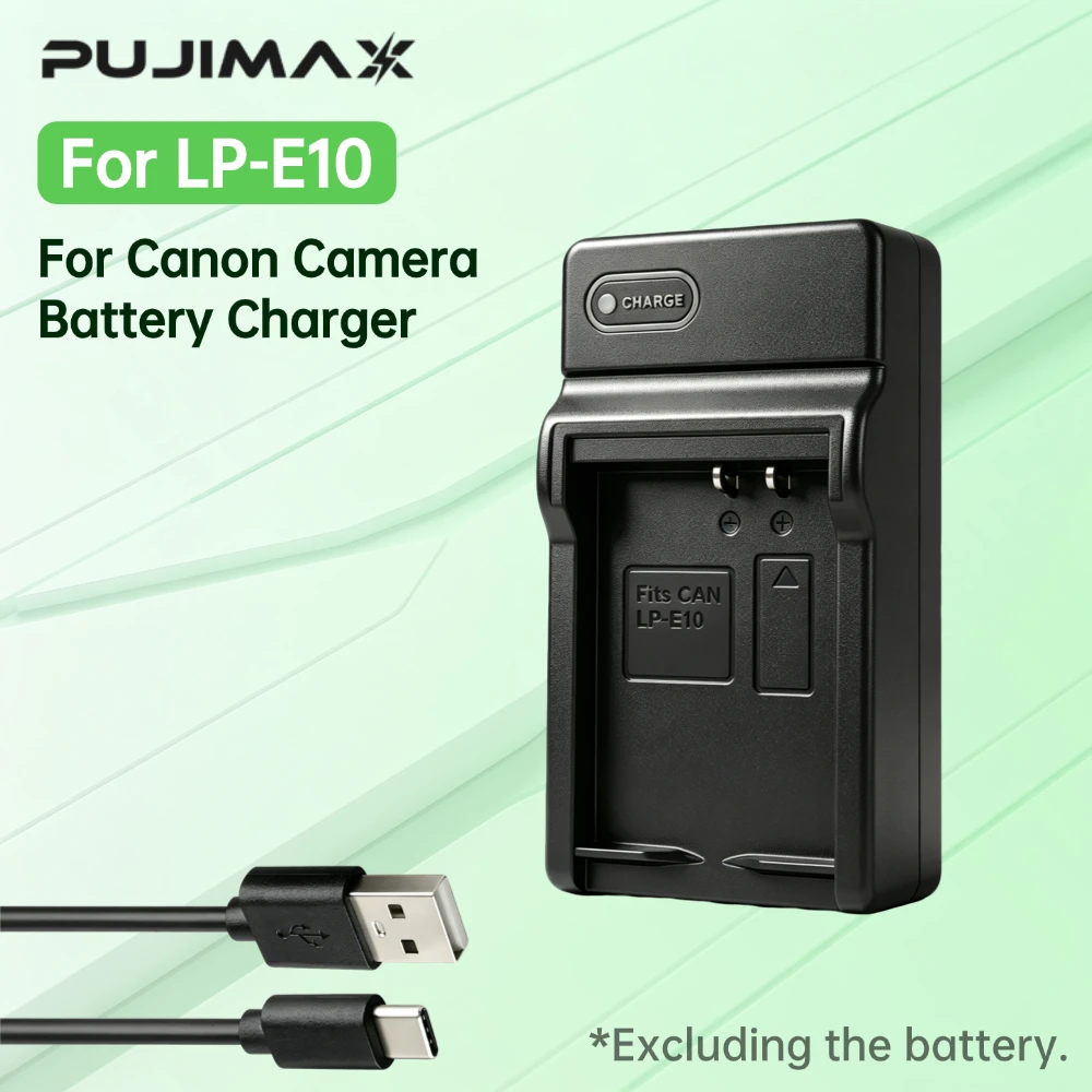 Фото Зарядное устройство для камеры PUJIMAX LP-E10 USB, совместимое с Canon EOS 1100D 1200D 2000D 3000D 4000D KISS X50 X70 X80 Rebel T3 T5 T6 №1