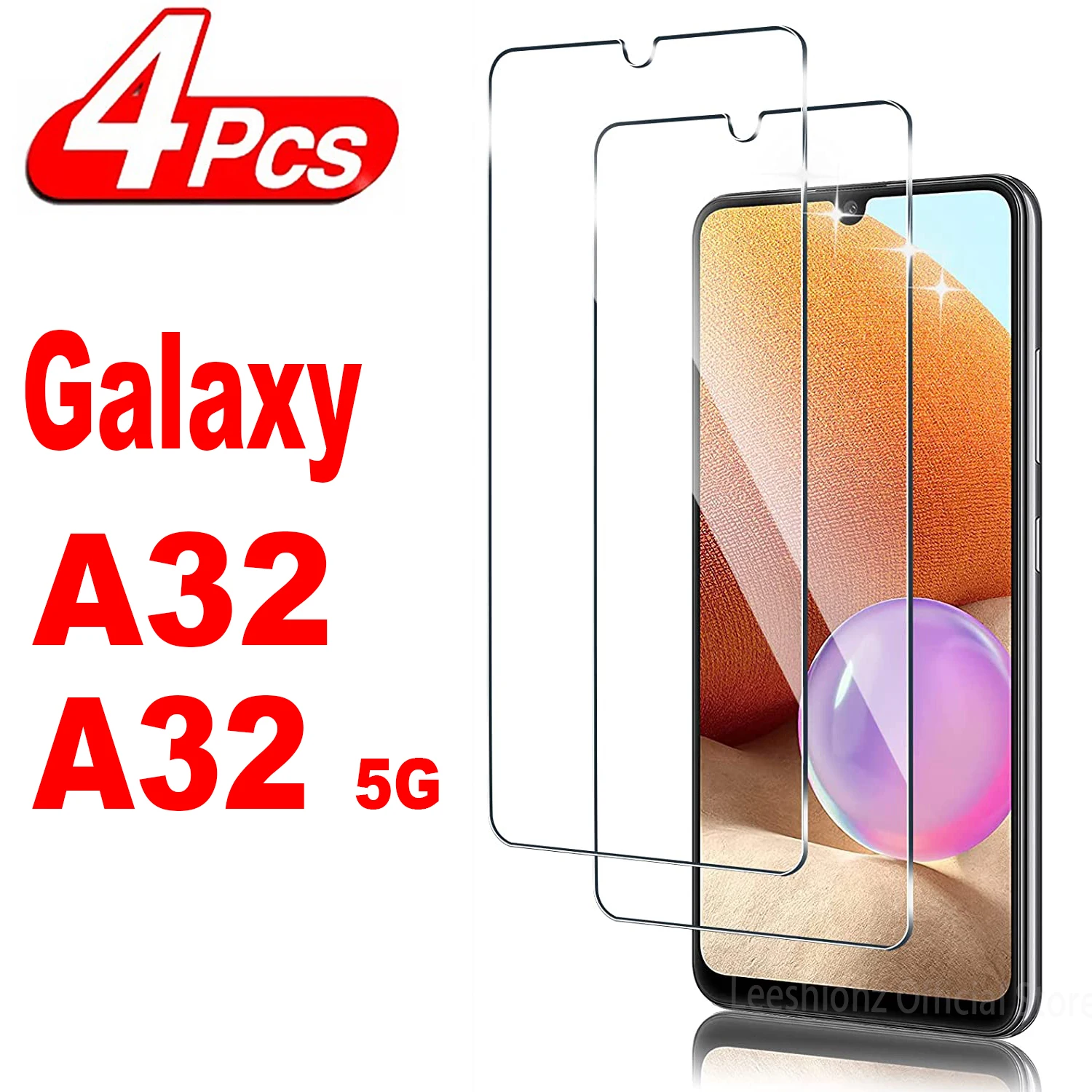 2/4Pcs Screen Protector Glass For Samsung Galaxy A32 A32-5G Tempered Glass Film