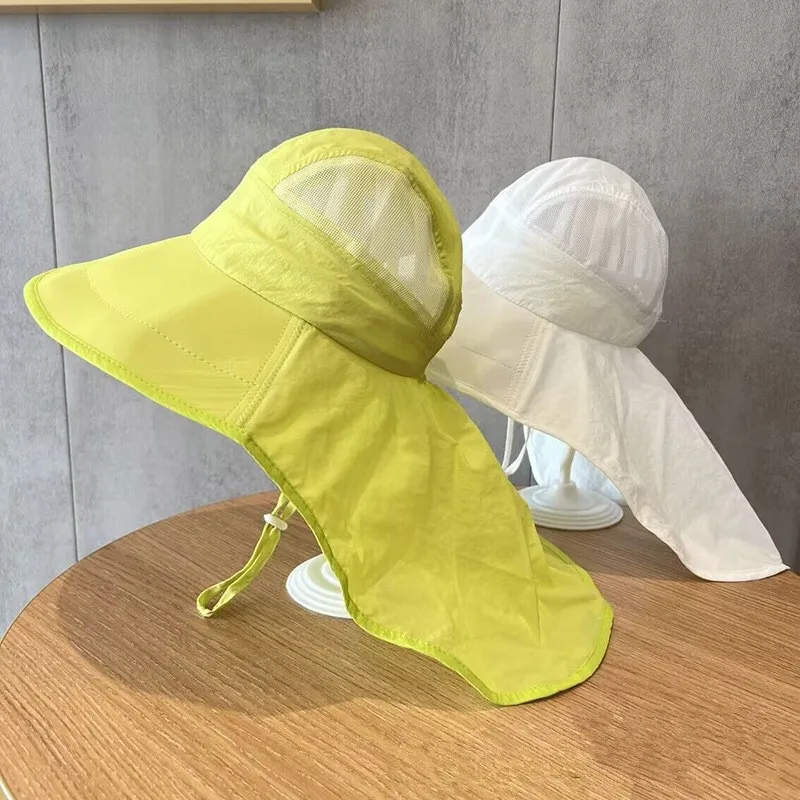 

Boys and Girls Cartoon Children's Sunshade Cap Large Brim Hats Baby Fisherman Hat Summer Quick Dry Sun Visor Hat