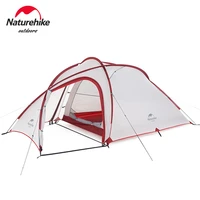 naturehike camping tent 3 4 person nylon ultralight waterproof tent 3 season double mesh fishing tent hiking outdoor beach tent