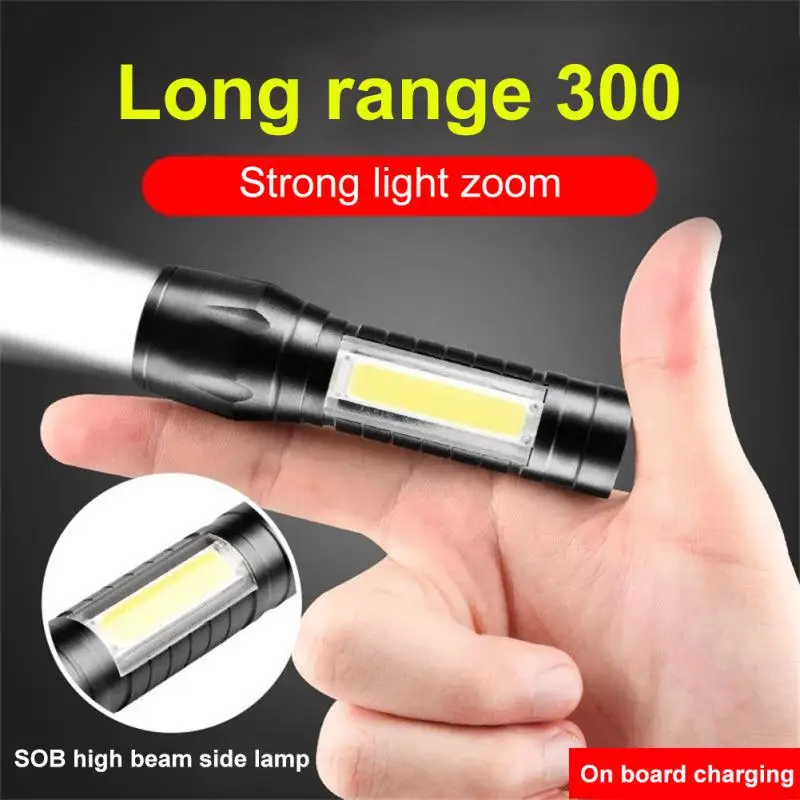 

Portable Flashlight Strong Light High-power USB Rechargeable Zoom Highlight Tactical Mini Outdoor LED Torch Emergency Light