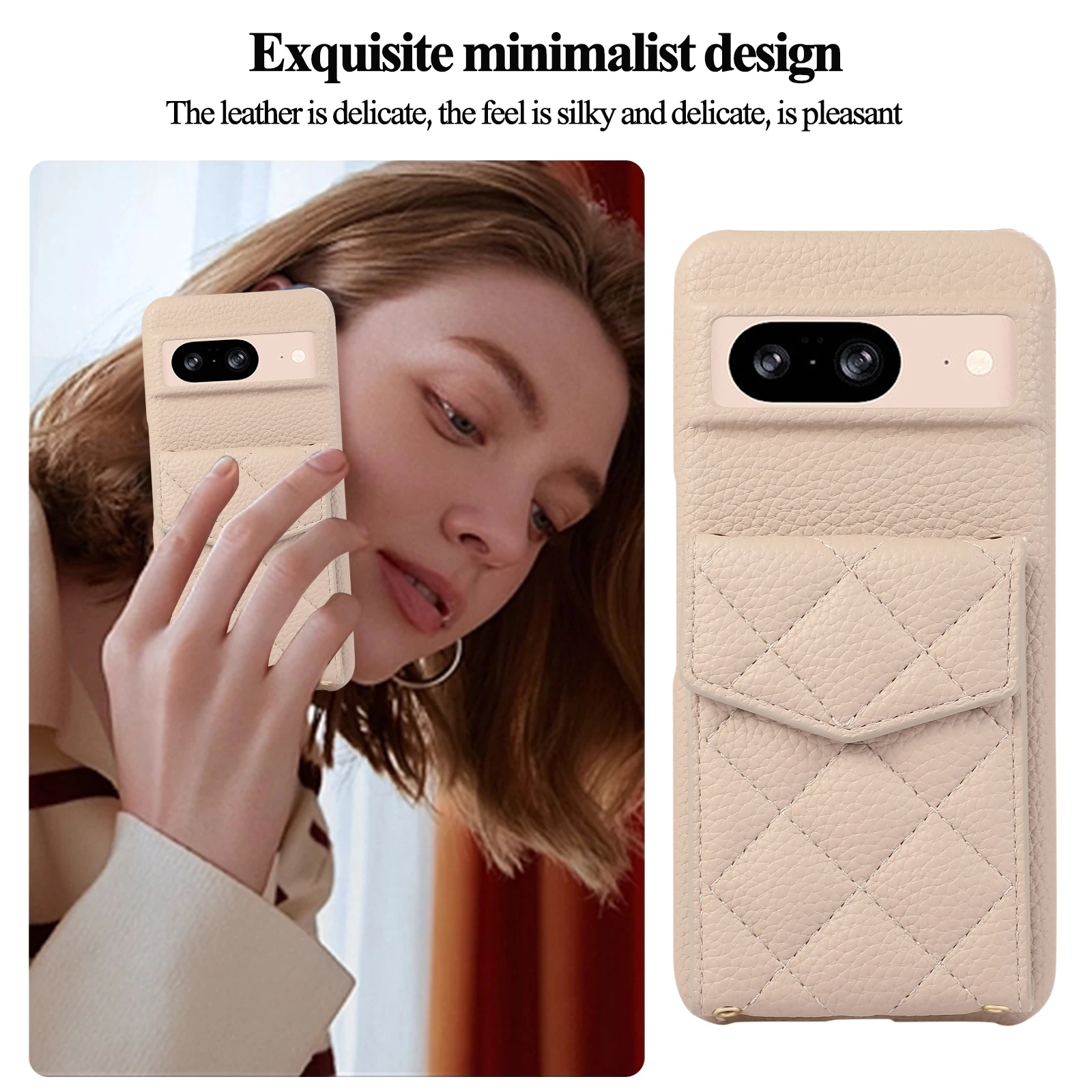 Чехол-кошелек с ремешком через плечо и отделением для карт