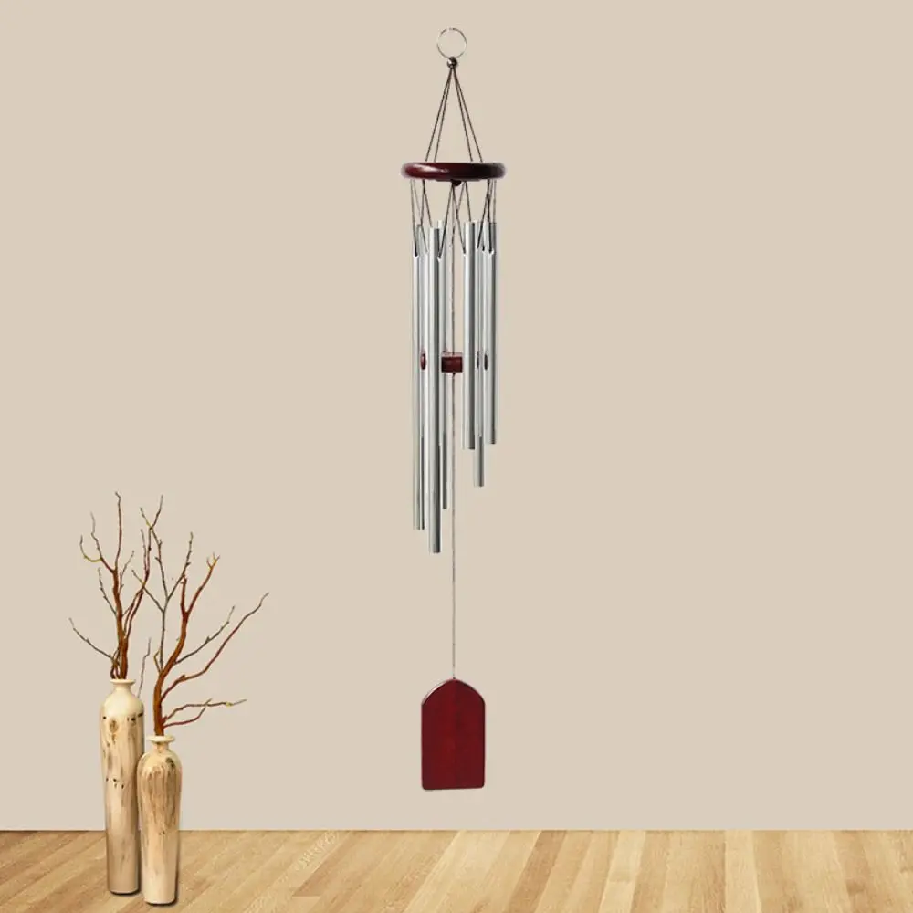 

Sound Easy Use Metal Handicrafts Gift Solid Wood Wind Chimes Outdoor Ornaments Window Hanging Multi-pipe Pendant