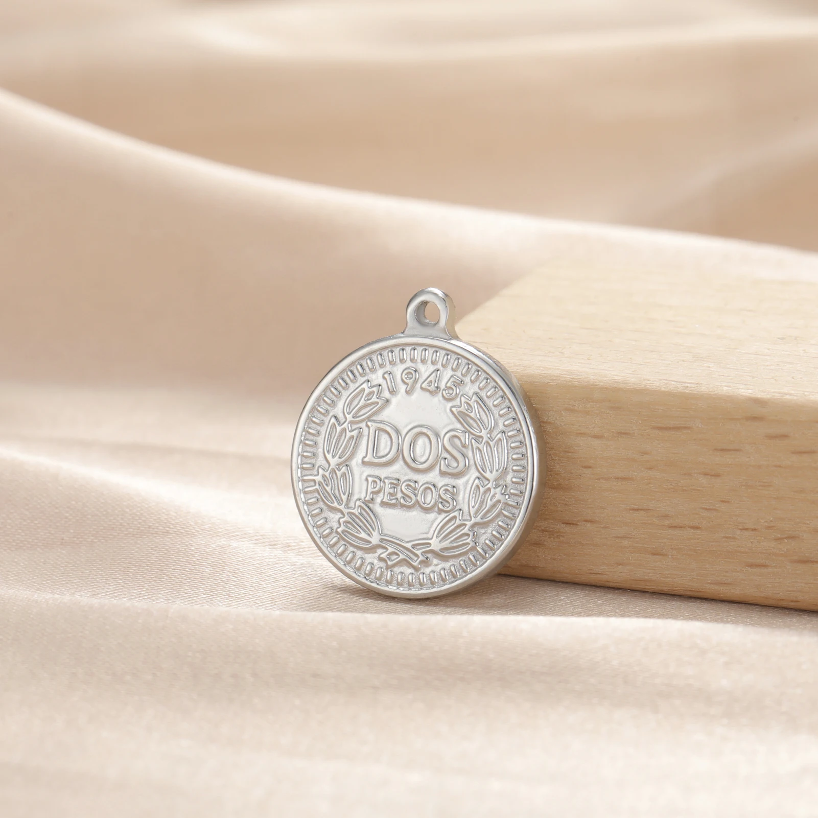 Медальон для монет Двусторонняя подвеска-головка DOS винтажный материал из