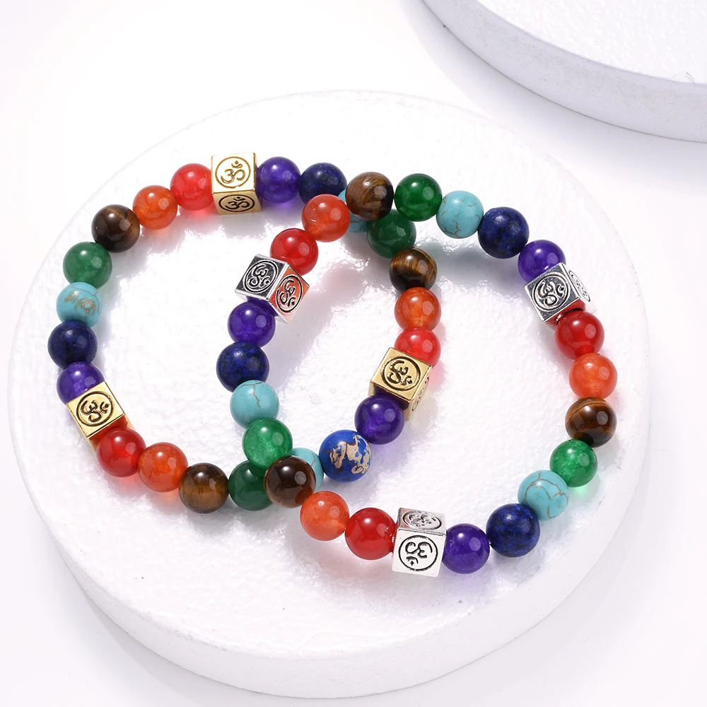 Модные браслеты с шармами Древо жизни плетеные вручную из лавового камня