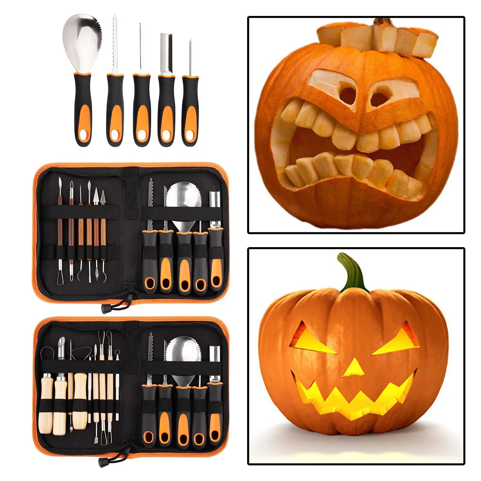

Halloween Pumpkin Carving Kit Pumpkin Lantern Carving Tools Stainless Steel Jack O' Lantern Making Tools DIY Craft Supplies
