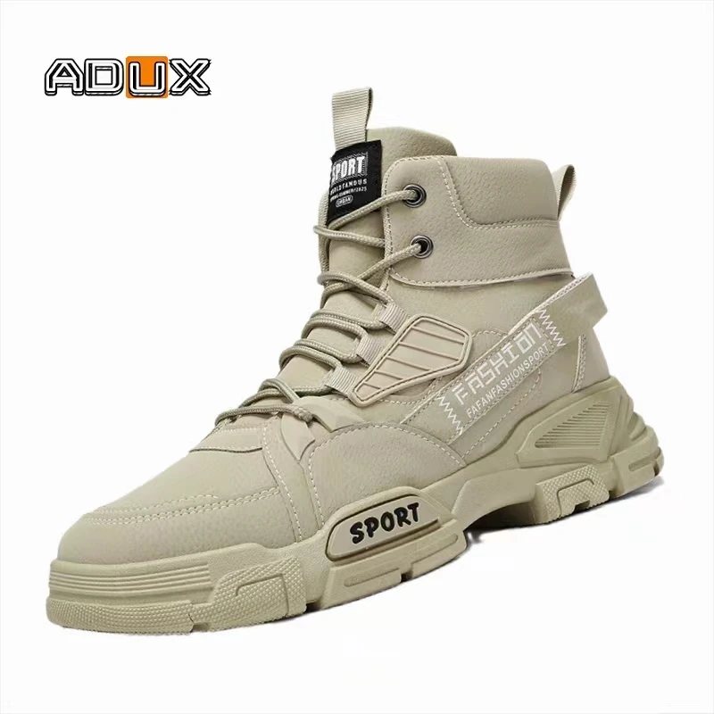 

New Men Platform Boots Waterproof Lace Up Military Boots Men Winter Ankle Lightweight Shoes for Men Winter Casual Non Slip