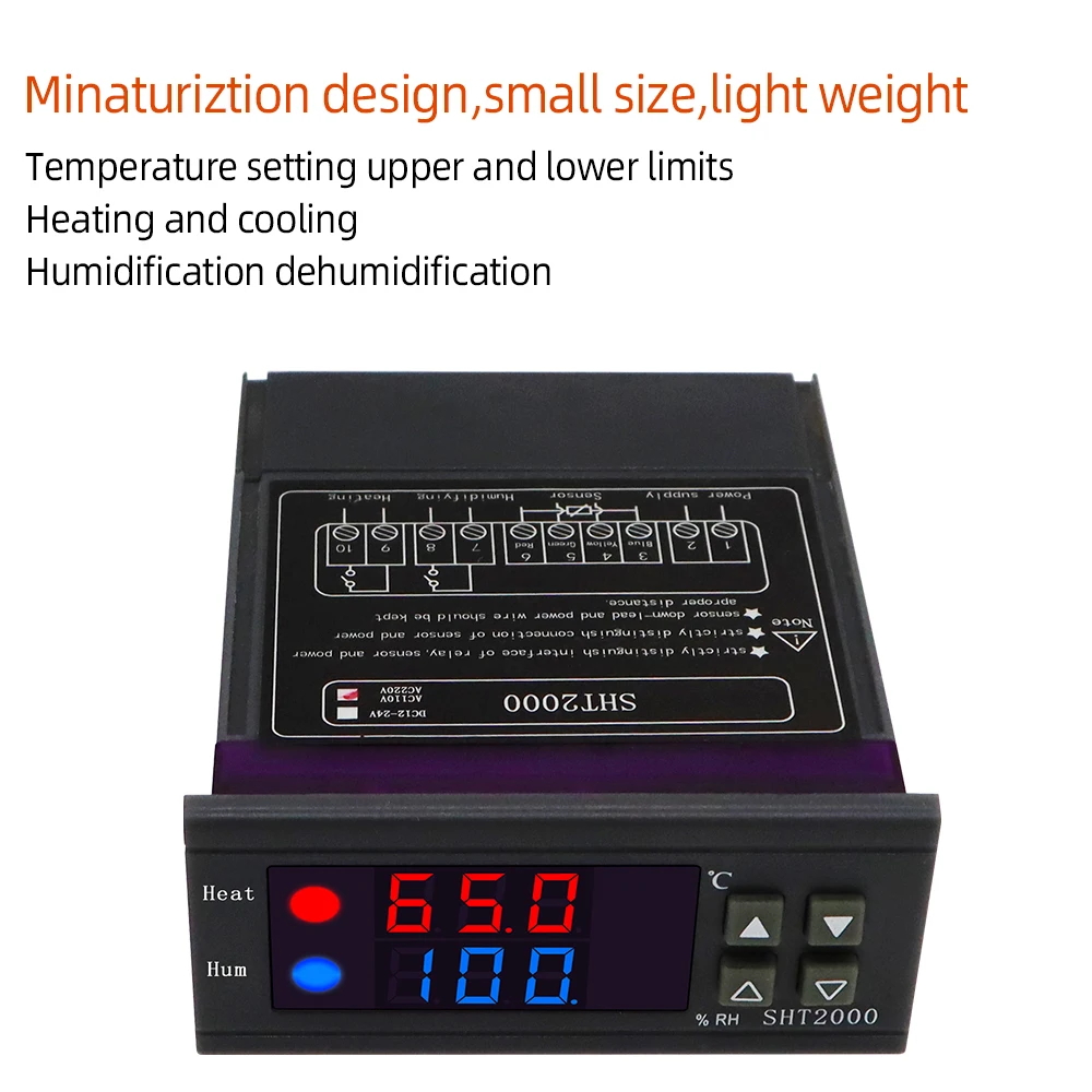 Термостат SHT2000 с контроллером температуры и влажности комнатный пивоваренный