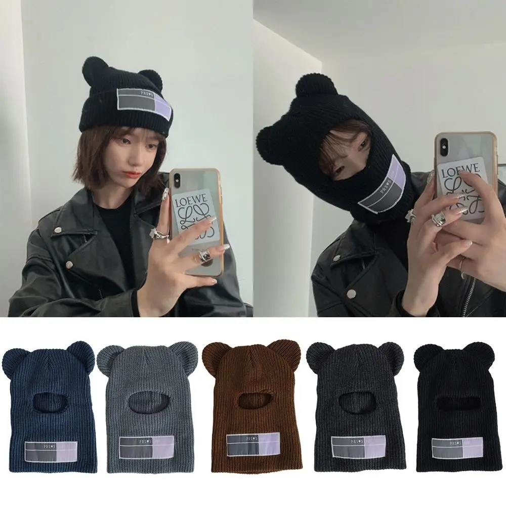 

Multi Functional Mouse Ski Mask Winter Warm Knit Cap Balaclava Mask Artificial Wool Hats Adult Men and Women Beanies Thick Mask