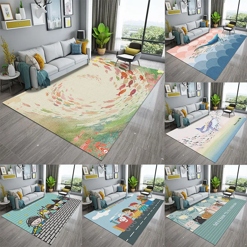 

Cute Animal Kids Soft Touch Fluffy Living Room Bedroom Carpet Home Floor Mats for Kitchen