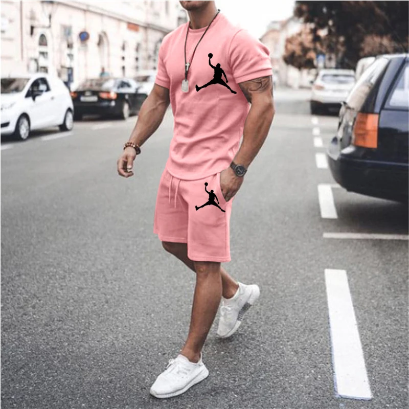 

Summer New Men's Clothing Fashion 2pcs Tracksuit Men Clothes Retro Beach Style 3D Printing T-Shirt Men's T-Shirt + Shorts Sets