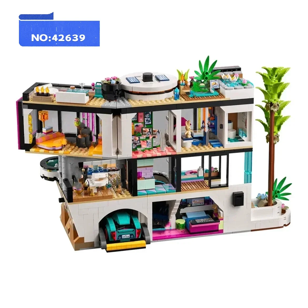 В наличии Новый Moc 42639 Andrea's Diy Mansion Строительный набор Вилла Дом Вид на улицу