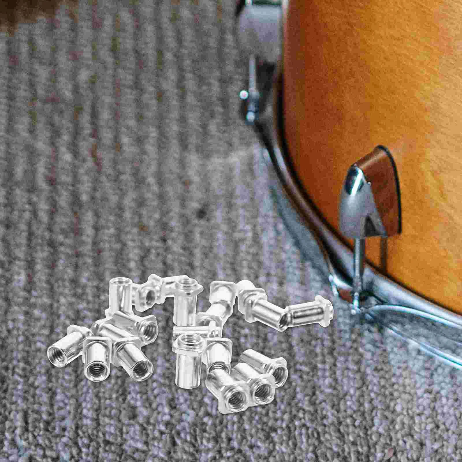 20 Pcs Drum Swivel Nut Floor Accessory Tom Lug Nuts Electric Guitar Spare Part Parts Iron