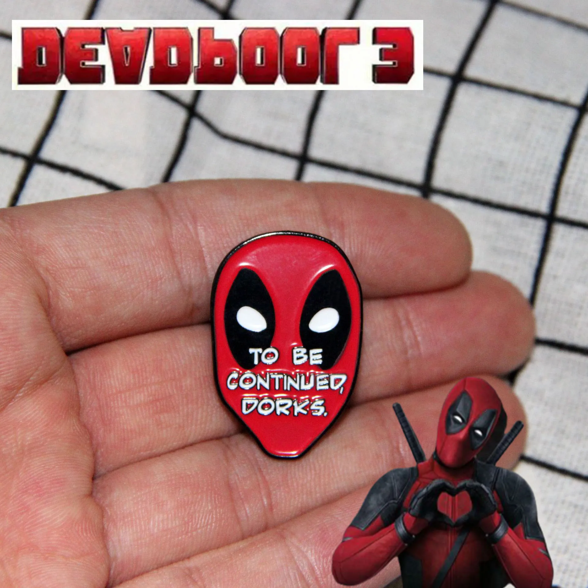 Горячая Распродажа брошь Marvel Дэдпул 3 персонажи кино и телевидения креативный