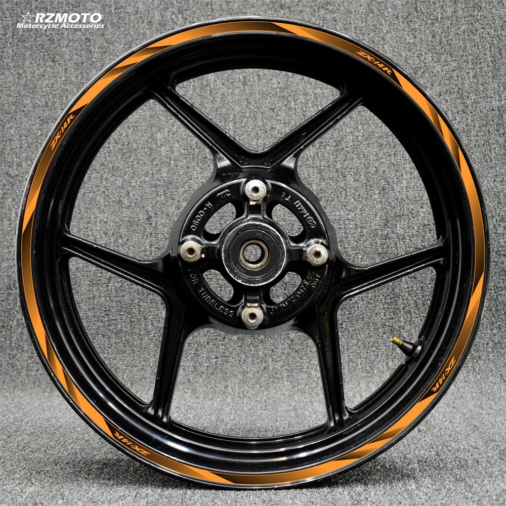 

Motorcycle 17 Inch Front Rear Frame Decal Wheel Hub Waterproof Reflective Rim Stickers For KAWASAKI ZX-14R NINJA ZX14R ZZR4400