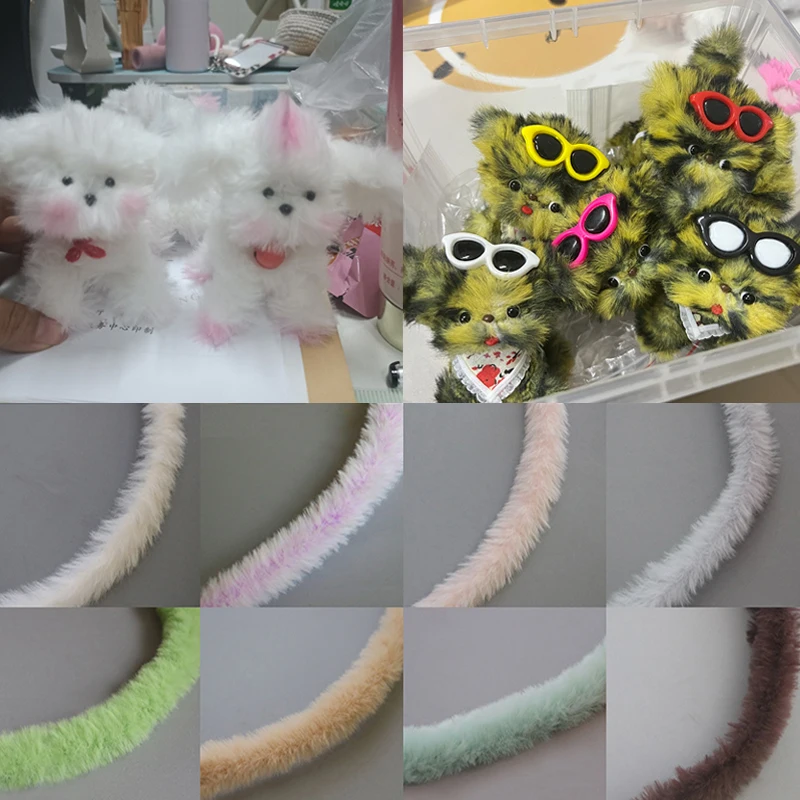 S 1m Plush Twist Stick Diy Handmade Crafts Toys Miniature Doll Models Making Thread Ribbon Materials Accessories