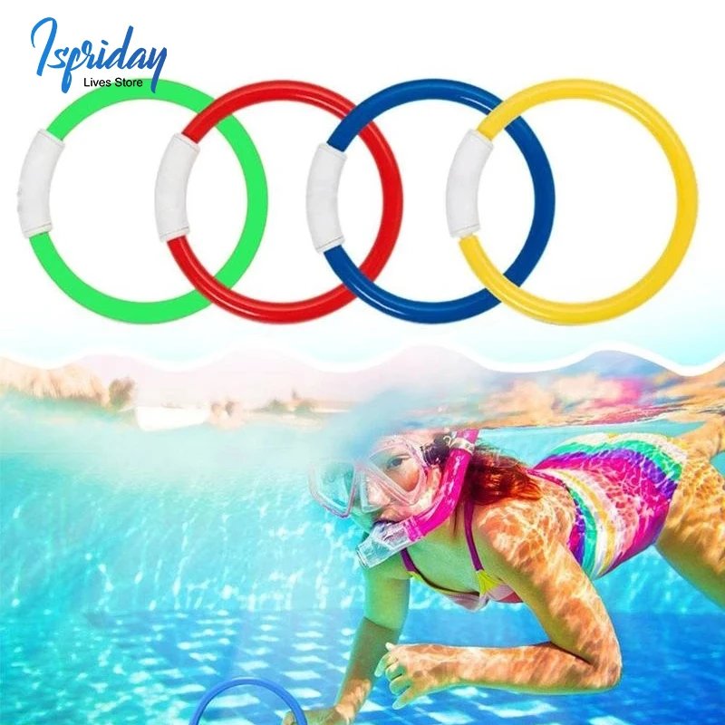 

Diving Game Toys Set Swimming Pool Throwing Toy Dive Swim Rings Circle Underwater Kids Summer Gift Beach Pool Accessories