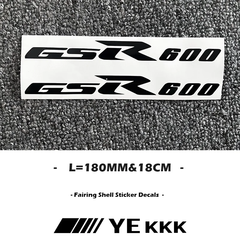2X 180MM Motorcycle Fairing Shell Hub Head Shell Fuel Tank Sticker Decal White Black For GSR 600