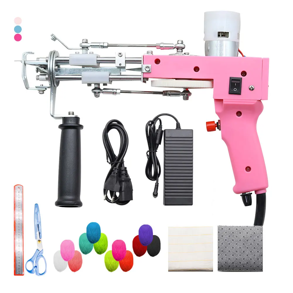 

Tufting Gun 2 in 1 Cut Pile and Loop DIY Tools Electric Carpet tapis Weaving Knitting Tufting Gun Weaving Flocking Rug Machine