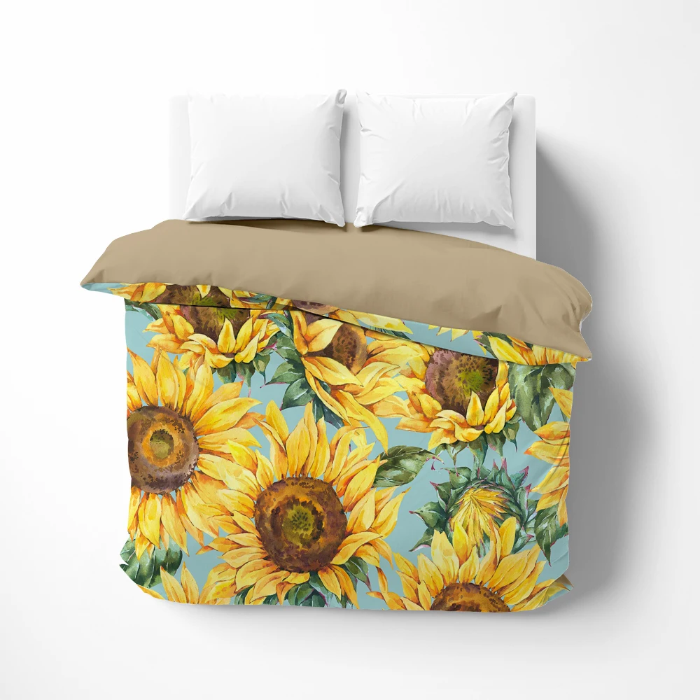 

1Pc Luxury Duvet cover Quilt Cover Blanket/Comfortable Case flower Bedding 140x200 150x200 135x200 Customized size Sunflower
