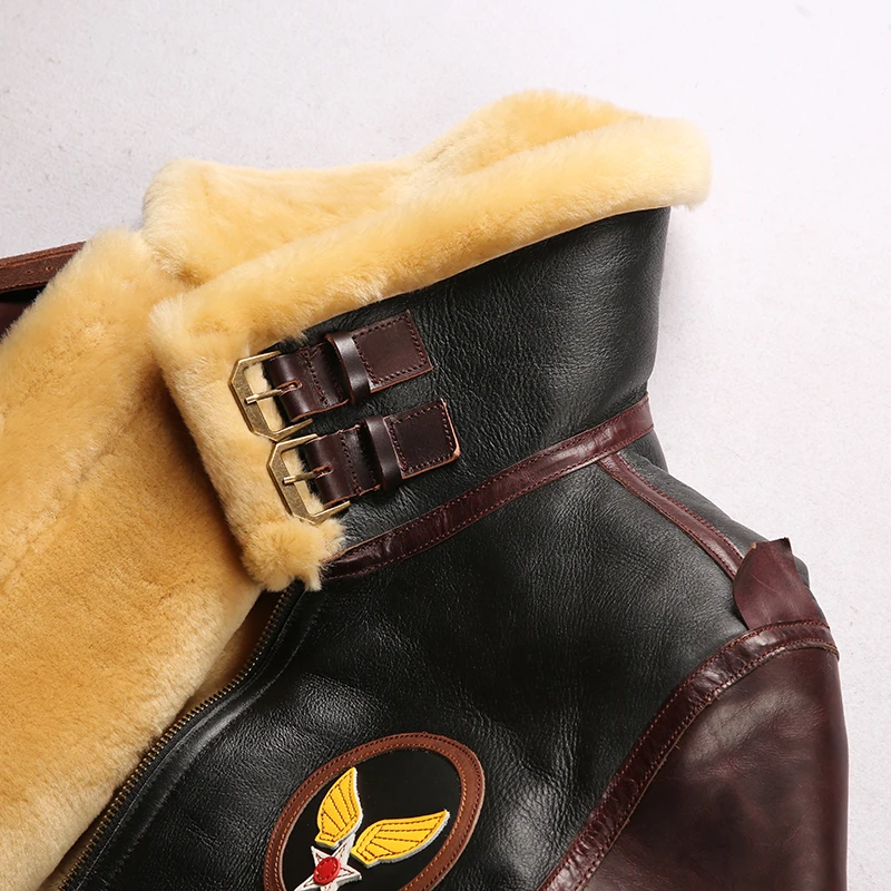 Зима B3 утолщенная искусственная кожа Мужская Роскошная оригинальная коровья с