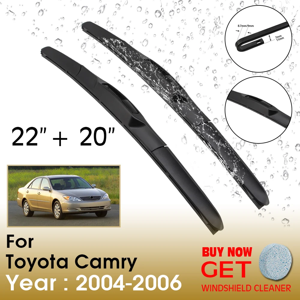 

Car Wiper Blade For TOYOTA Camry 22"+20" 2004-2006 Front Window Washer Windscreen Windshield Wipers Blades Accessories