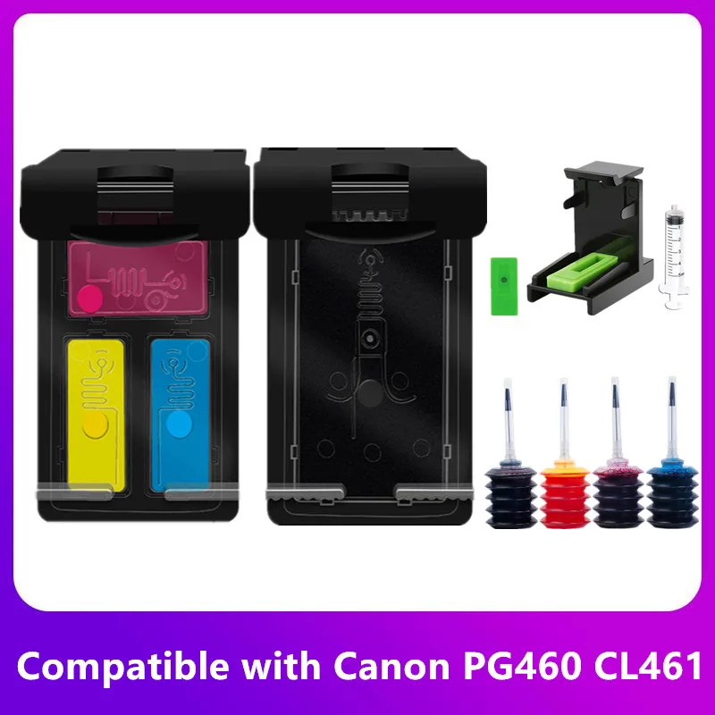 

Remanufactured Canon PG 460 CL 461 pg-460 cl-461 refillable ink cartridge 460XL 461XL PG460 CL461 Pixma TS5340 TS7440 printer