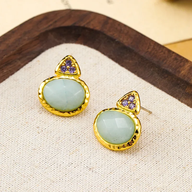 Элегантные высококачественные серьги FeelNicheDesign из натурального камня легкие