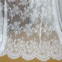 3 meters high quality blackwhite eyelash lace fabric soft mesh eyelash lace trim diy decorative sewing craft