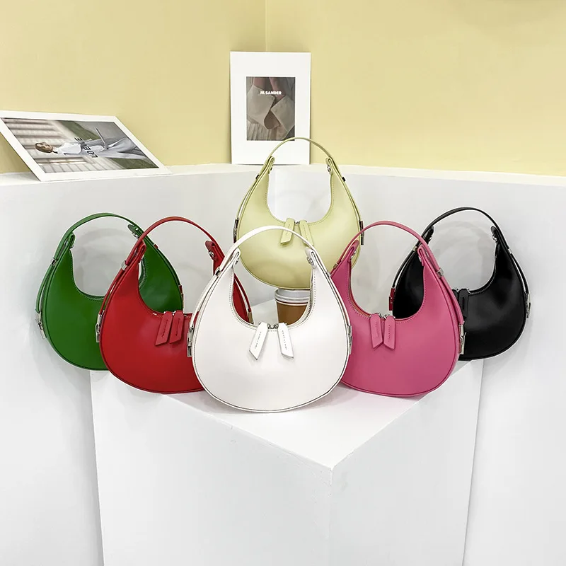 

2023 New Niche Design Handbag Versatile Fashion Candy Color Macaron Trendy One-shoulder Armpit Dumpling Bag сумка женская