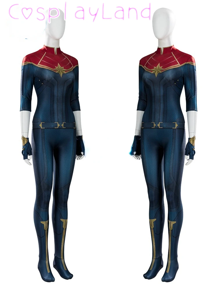 Женский костюм для косплея капитан Кэрол данверс героя супергероя Хэллоуина