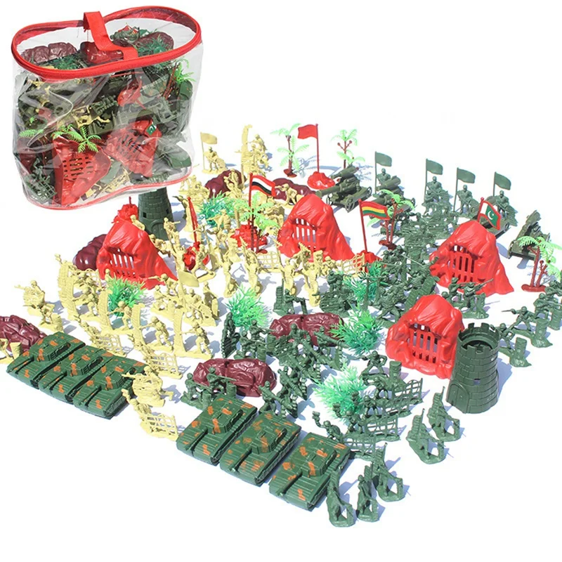 

140Pcs/Set Scale Mini Soldier Figures Set Soldiers Action Figures Sand Table Accessories Gift Model Toys for Children