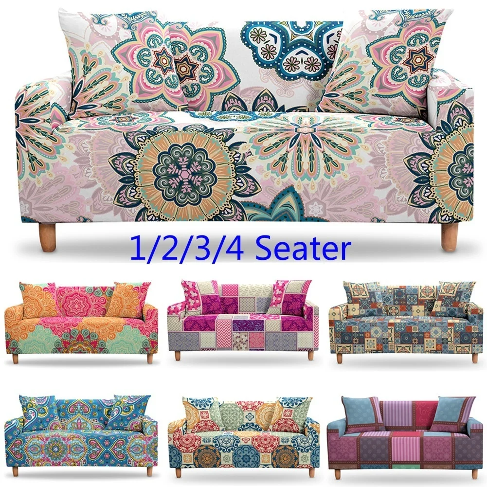 

Mandala Sofa Cover Elastic Spandex All Inclusive Sofa Covers for Living Room Sectional Sofa L Shape Sofa Cover Universal 1 Pc