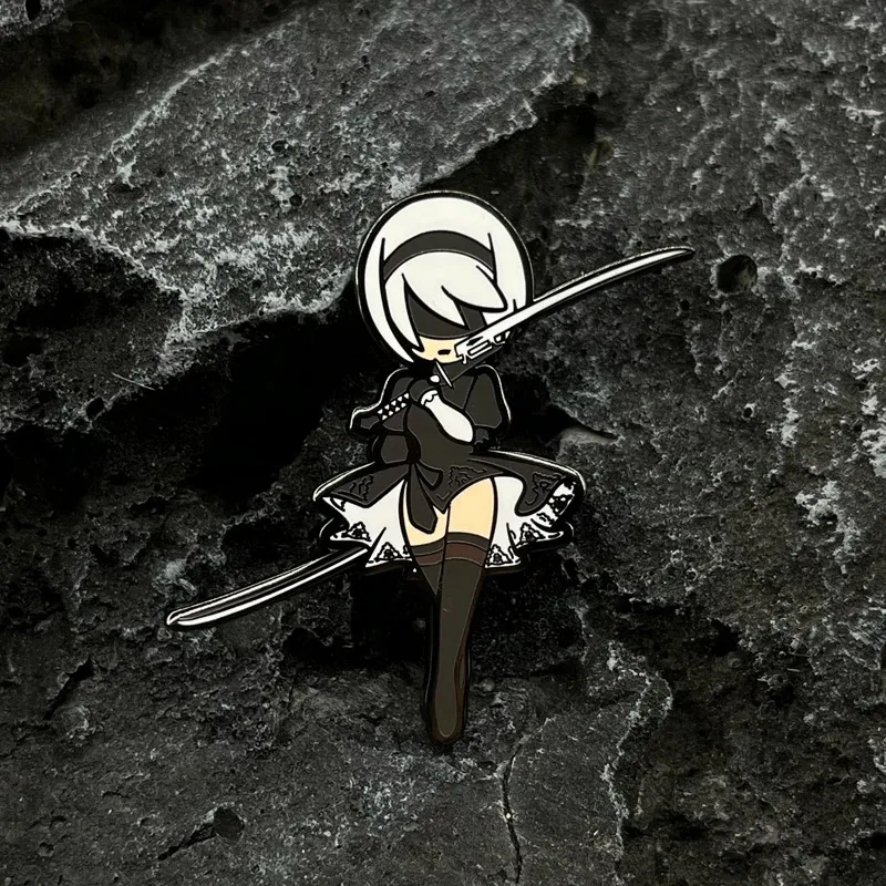 

Аниме ниус: Automata 2B YoRHa № 2 Тип B, металлическая подвеска, школьный портфель, Декор, сувенир для косплея, подарок