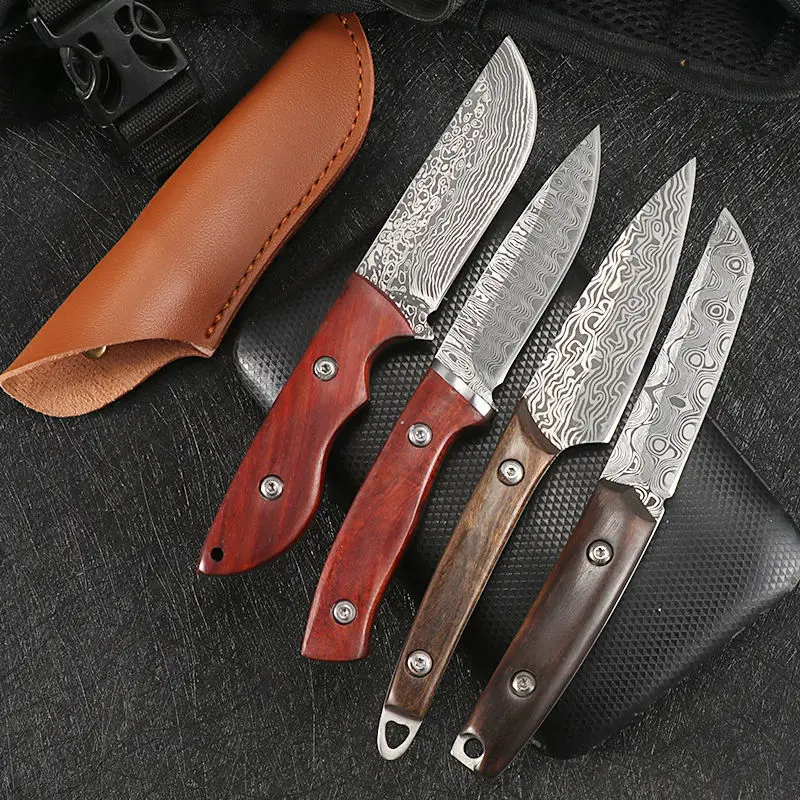 Кухонный нож с имитацией Дамасского узора шеф-повар мясной Кливер барбекю