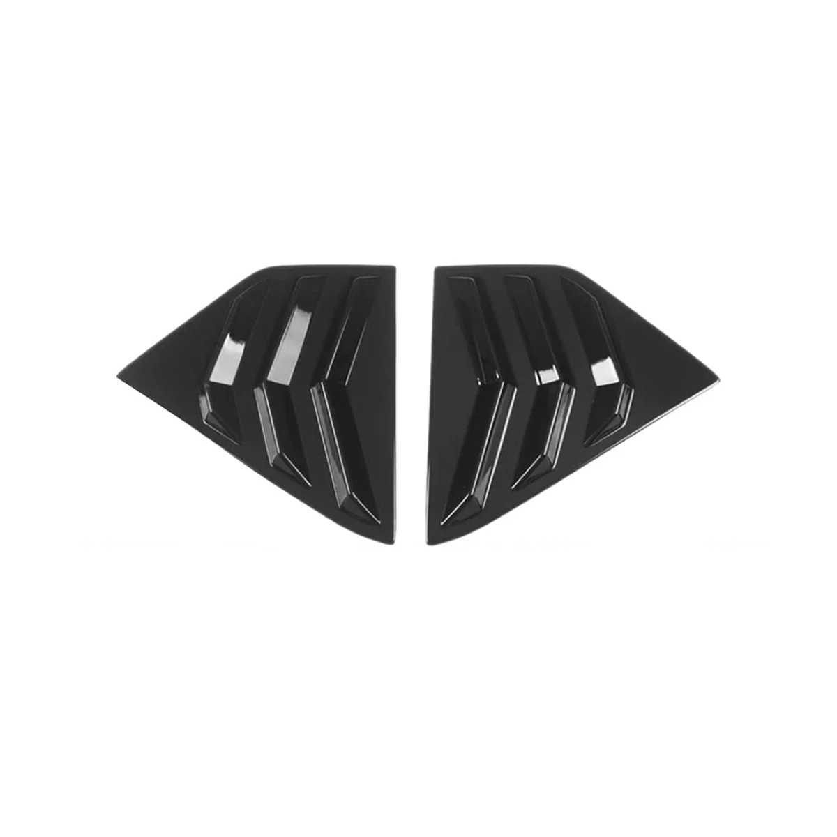 

Заглушки для заднего бокового окна для Kicks 2018-2023 аксессуары для защиты от овала-яркий черный