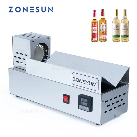 Полуавтоматическая пленка ZONESUN из полипропилена, ПВХ, пленка для напитков, винных бутылок, термоусадочная машина