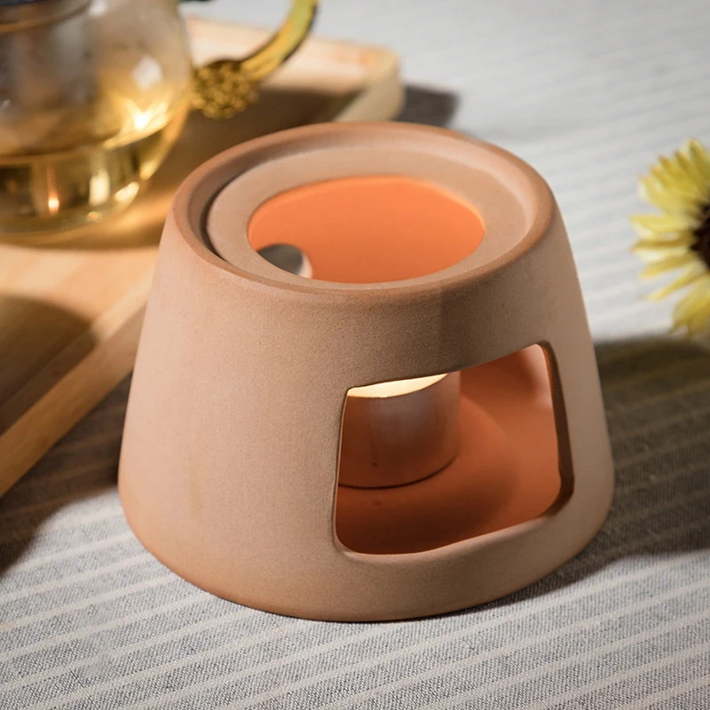 

Candle Stand Tea Warmer Coarse Ceramic Cup Creative Ceramic Stove For Home Suitable For Heating Tea Coffee Etc