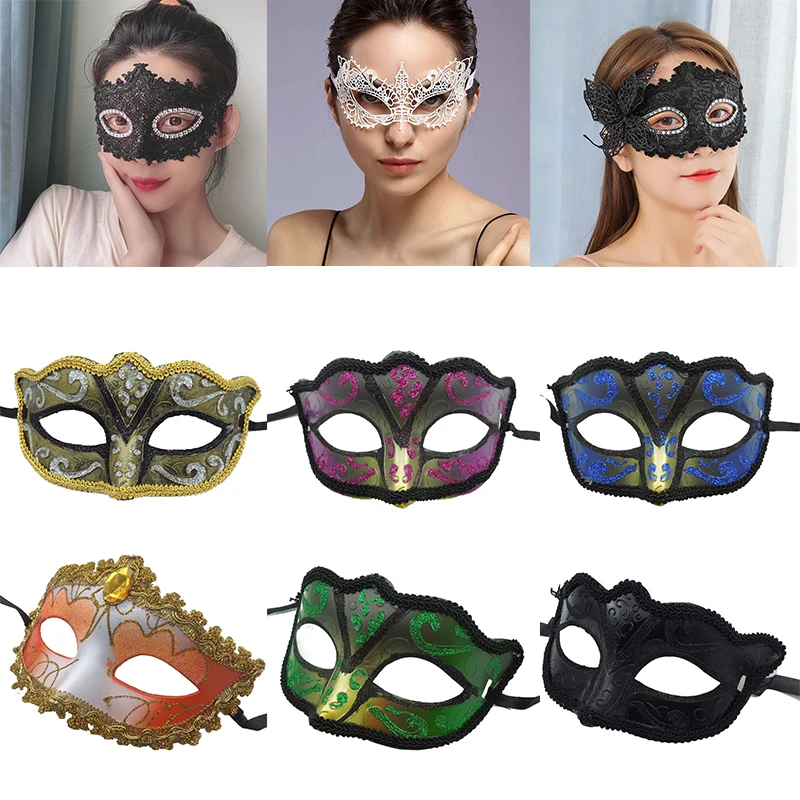

Face Mask Sexy Ladies Masquerade Ball Mask Venetian Party Eye Mask Lace Up Black Carnival Fancy Dress Costume Sexy Party Decor