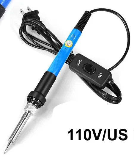 Электрический паяльник переменного тока 110 В/220 В 60 Вт с переключателем и