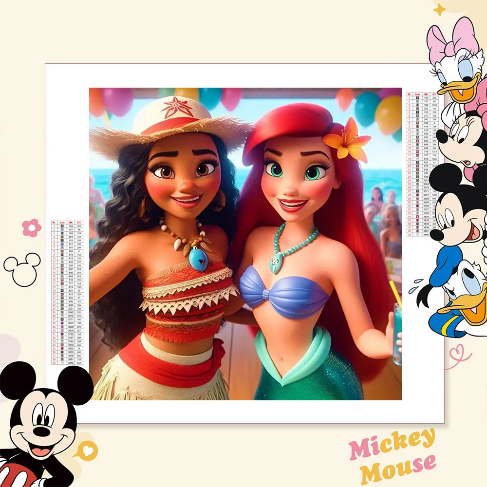 Набор 5D Алмазной Живописи Disney Сделайте Свой Собственный Ариэль С Мультяшным