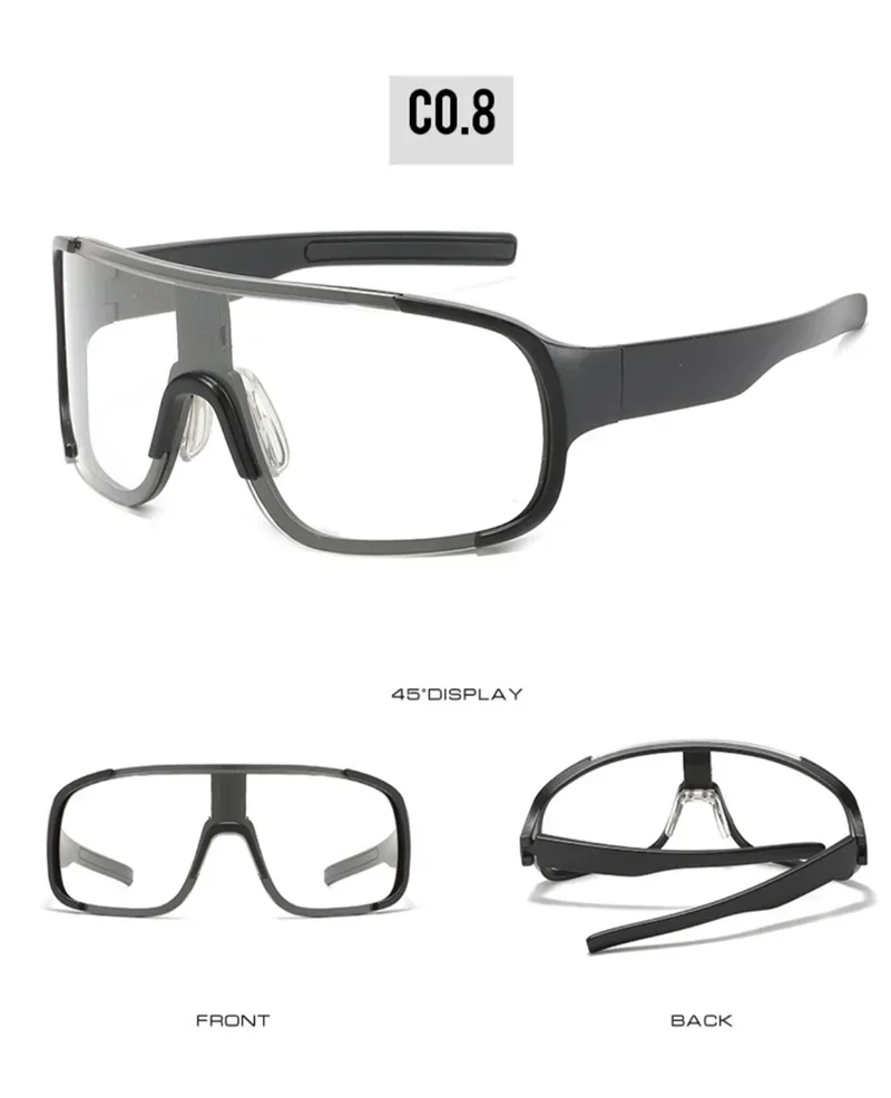 Ветрозащитные солнцезащитные очки Blackwater Серебристые в очень большой оправе для