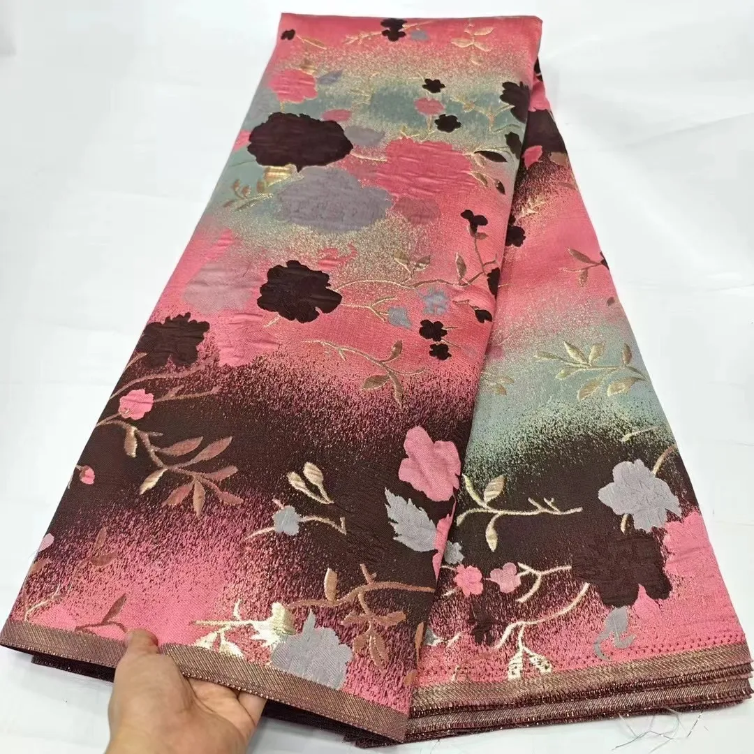 Женская жаккардовая кружевная ткань новинка 2024 5 ярдов французская Тюлевая для