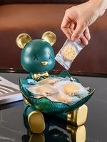violent bear fruit plate living room coffee table ornament animal miniature figurines snack storage tray home decoration