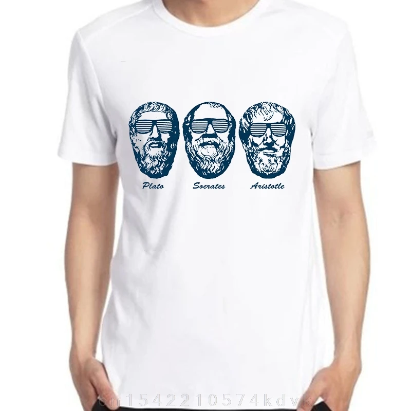 Забавная дышащая мужская футболка Socrates Plato aristle философский Джик с принтом
