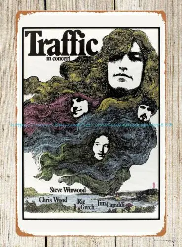 Стив Винвуд трафик в Германии рекламный постер для концерта 1971 металлический