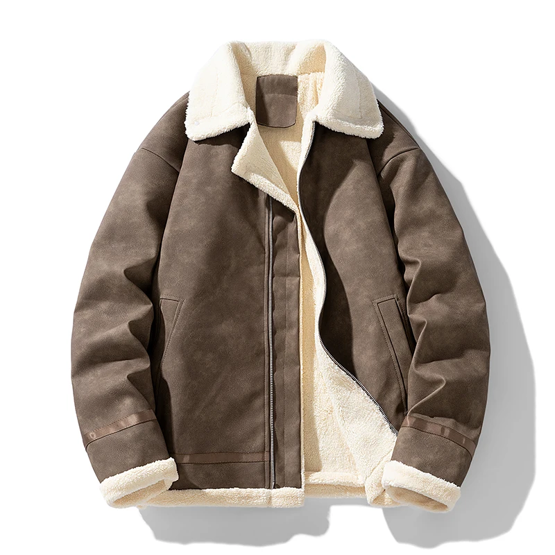 Новая американская винтажная утолщенная куртка на флисовой подкладке мужская