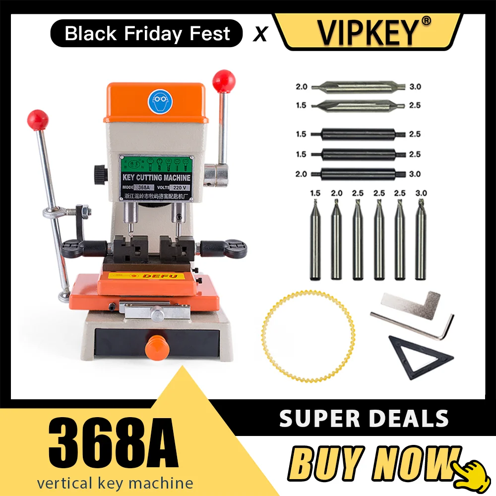 Машина для дублирования ключей DeFu 368A, копировальная машина 180 Вт, машина для резки ключей, копировальная машина для создания автомобильных дверей